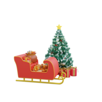 3D illustration of a festive Christmas scene decoration png