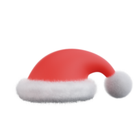 3d illustration av en jul santa hatt ikon png