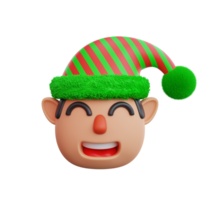 3D illustration of a Christmas elf icon png