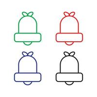 church bell set icon vector