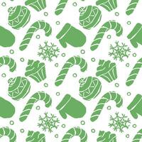 Seamless christmas pattern. New year background. Doodle illustration with christmas icons vector