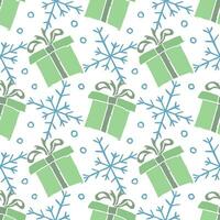 Seamless christmas pattern. New year background. Doodle illustration with christmas icons vector