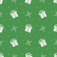 Seamless christmas pattern. New year background. Doodle illustration with christmas icons vector