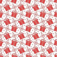 Seamless christmas pattern. New year background. Doodle illustration with christmas icons vector