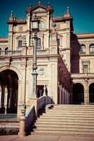 Español cuadrado plaza Delaware espana en sevilla, España foto