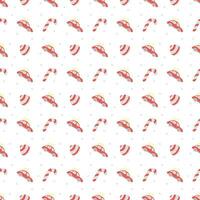 Seamless christmas pattern. New year background. Doodle illustration with christmas icons vector