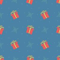 Seamless christmas pattern. New year background. Doodle illustration with christmas icons vector