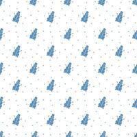 Seamless christmas pattern. New year background. Doodle illustration with christmas icons vector
