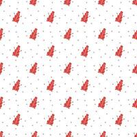 Seamless christmas pattern. New year background. Doodle illustration with christmas icons vector