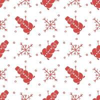 Seamless christmas pattern. New year background. Doodle illustration with christmas icons vector