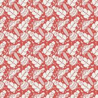 Seamless christmas pattern. New year background. Doodle illustration with christmas icons vector