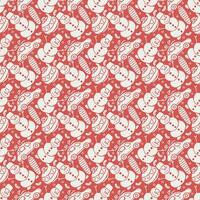 Seamless christmas pattern. New year background. Doodle illustration with christmas icons vector