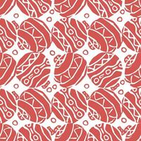 Seamless christmas pattern. New year background. Doodle illustration with christmas icons vector