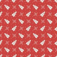 Seamless christmas pattern. New year background. Doodle illustration with christmas icons vector