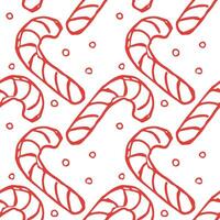 Seamless christmas pattern. New year background. Doodle illustration with christmas icons vector