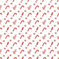 Seamless christmas pattern. New year background. Doodle illustration with christmas icons vector