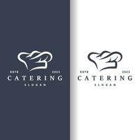 Chef Logo Design Cooking Inspiration And Chef Hat With Simple Lines For Restaurant Business Brands vector