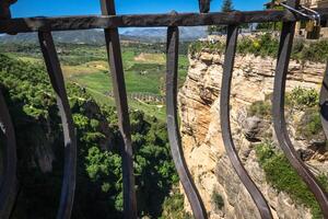 Bridge of Ronda, one of the most famous white villages of Malaga, Andalusia, Spain photo