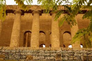 The ruins of Temple of Concordia, Valey of temples, Agrigento, Sicily, Italy photo