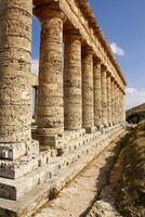 segesta archaeological site of ancient greece drills Sicily Italy photo