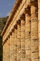 greek temple in the ancient city of Segesta, Sicily photo