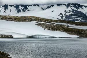 Veobrean glacier seen from Glittertind mountain Jotunheimen National Park, Norway photo