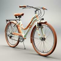 ai generado 3d modelo de un bicicleta foto