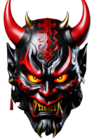 ai generiert oni Maske, japanisch Maske, Teufel Maske png transparent Hintergrund