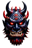 ai generiert oni Maske, japanisch Maske, Teufel Maske png transparent Hintergrund