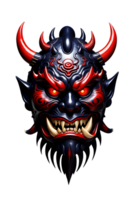 ai généré oni masque, Japonais masque, diable masque png transparent Contexte