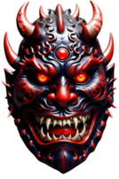 AI generated Oni mask, Japanese mask, Devil mask PNG transparent background