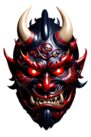 ai generiert oni Maske, japanisch Maske, Teufel Maske png transparent Hintergrund