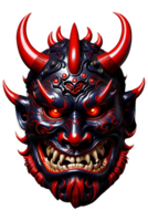 AI generated Oni mask, Japanese mask, Devil mask PNG transparent background