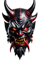 AI generated Oni mask, Japanese mask, Devil mask PNG transparent background