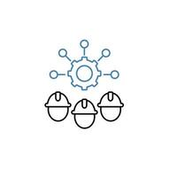 Engineer concept line icon. Simple element illustration. Engineer concept outline symbol design. vector