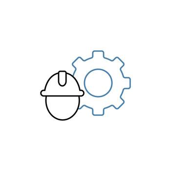 Worker concept line icon. Simple element illustration. Worker concept outline symbol design. vector