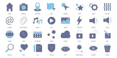 User interface icons set. Set of editable stroke icons.Vector set of User interface vector