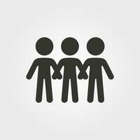 A group of friends support icon - Simple Vector Illustration