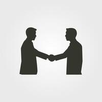 Two people shaking hands icon - Simple Vector Illustration