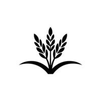 Wheat field icon isolated on white background vector