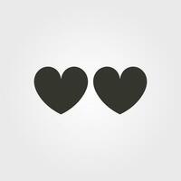 Two hearts icon - Simple Vector Illustration