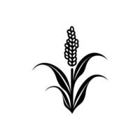 Wheat field icon isolated on white background vector