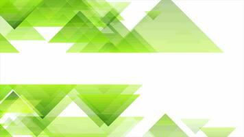 Green triangles tech abstract minimal geometric video animation