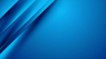 Blue smooth diagonal stripes abstract video animation