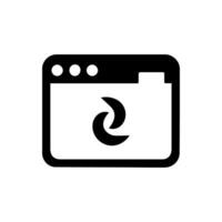 Landing page icon on white background vector