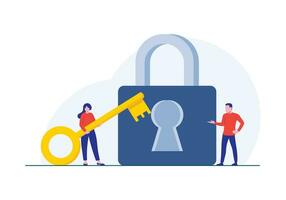 Personal data security, Defense, Data protection from hackers, and scammers vector illustration for landing pages, web banners, infographics