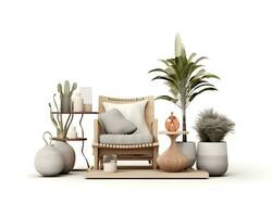 AI generated interior design concept home modern architecture furniture object idea generative Ai. photo