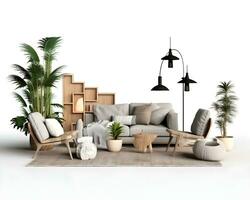 AI generated interior design concept home modern architecture furniture object idea generative Ai. photo