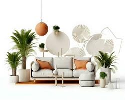 AI generated interior design concept home modern architecture furniture object idea generative Ai. photo