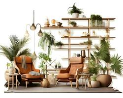 AI generated interior design concept home modern architecture furniture object idea generative Ai. photo